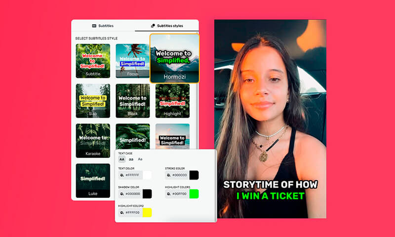 customized subtitle styling