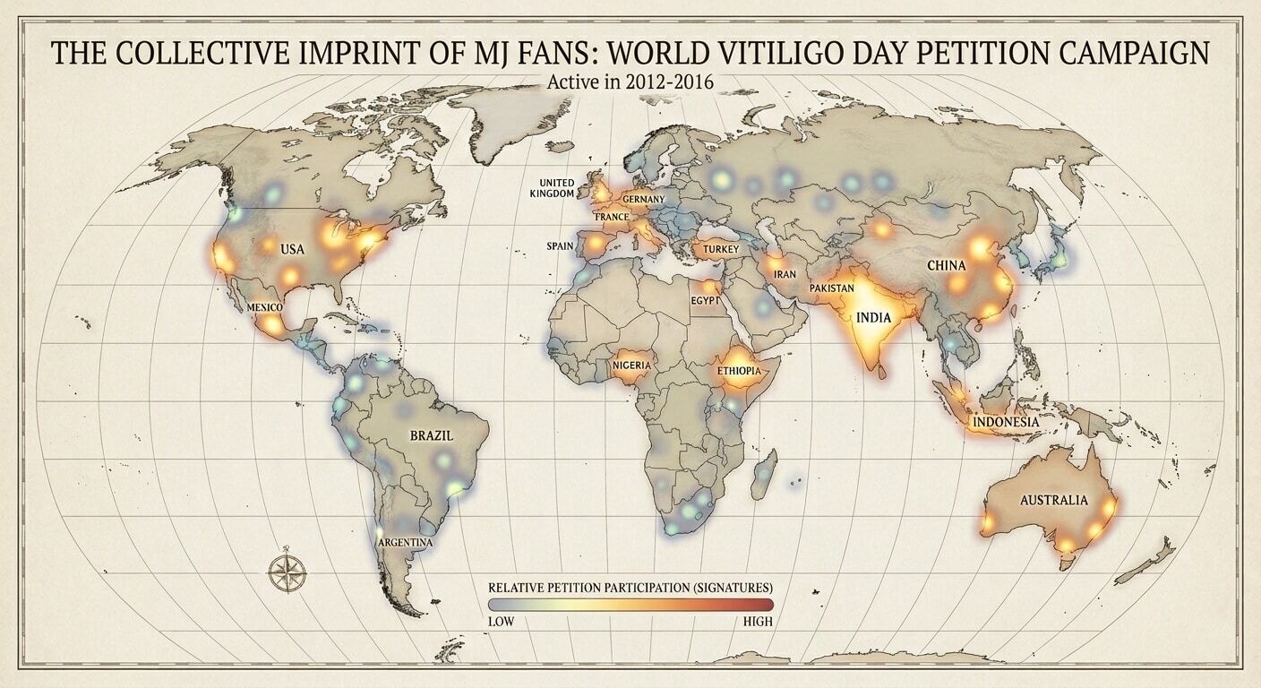 Michael Jackson and World Vitiligo Day - heat map