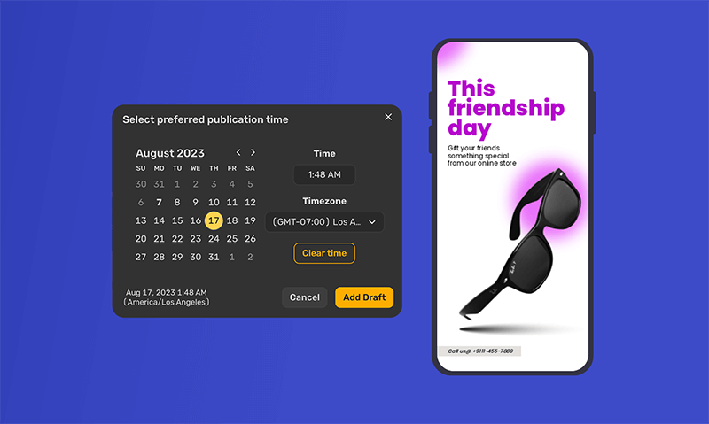 Programador de historias de Instagram