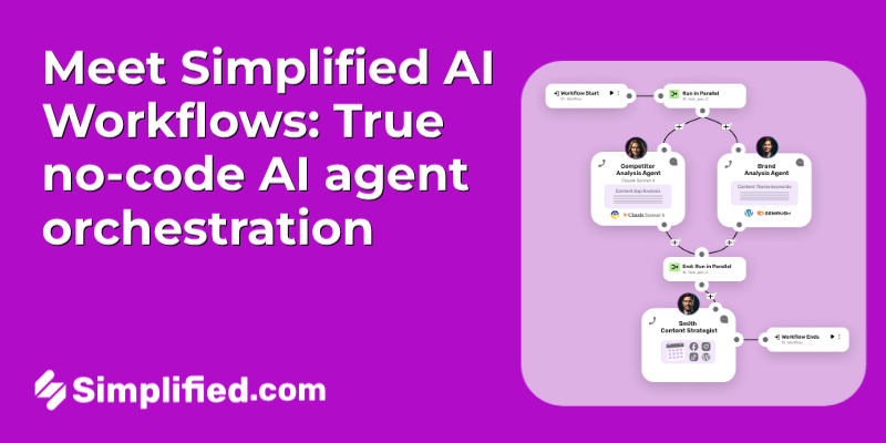 Introducing Simplified AI Workflows: True no-code AI agent orchestration