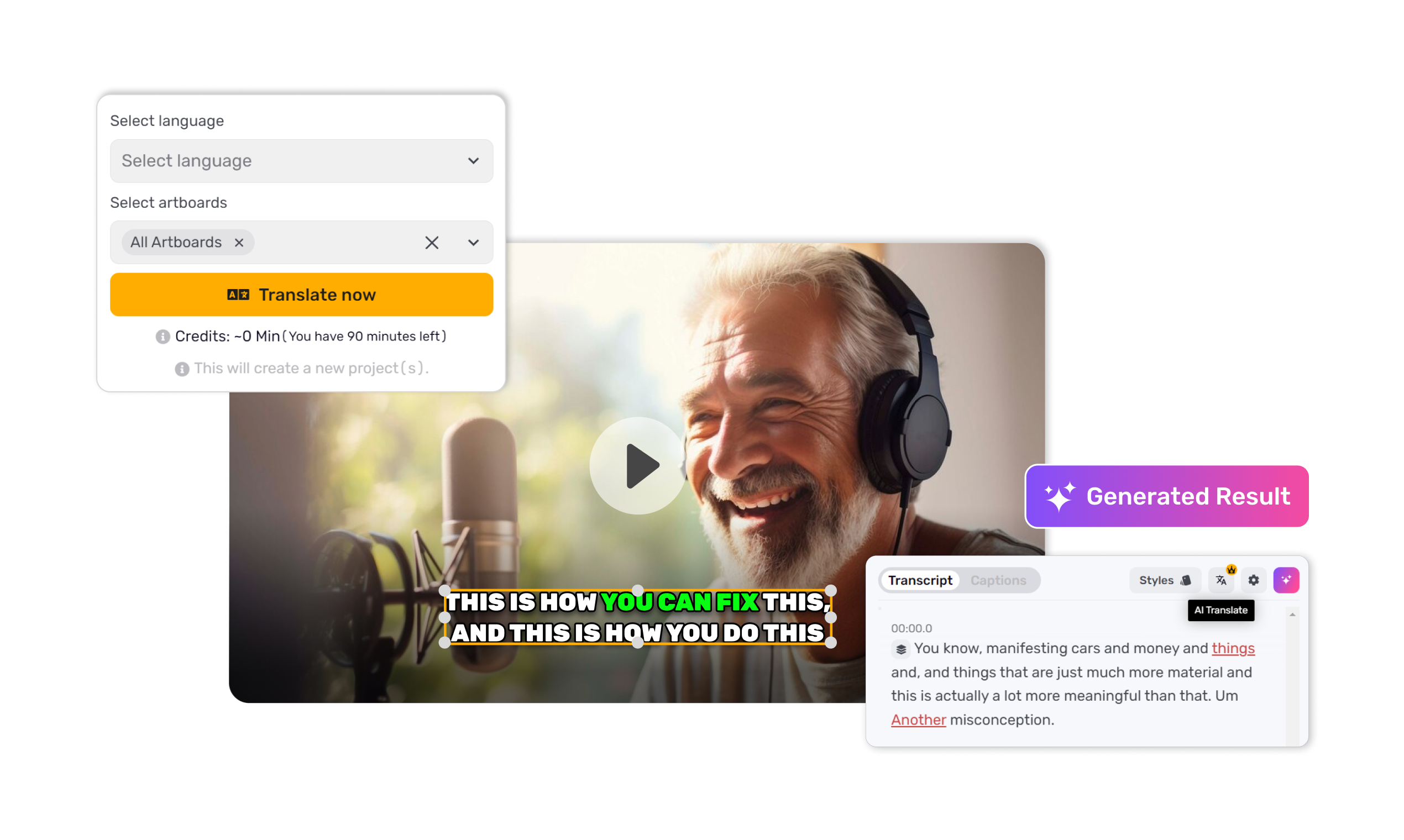 transcrip translator