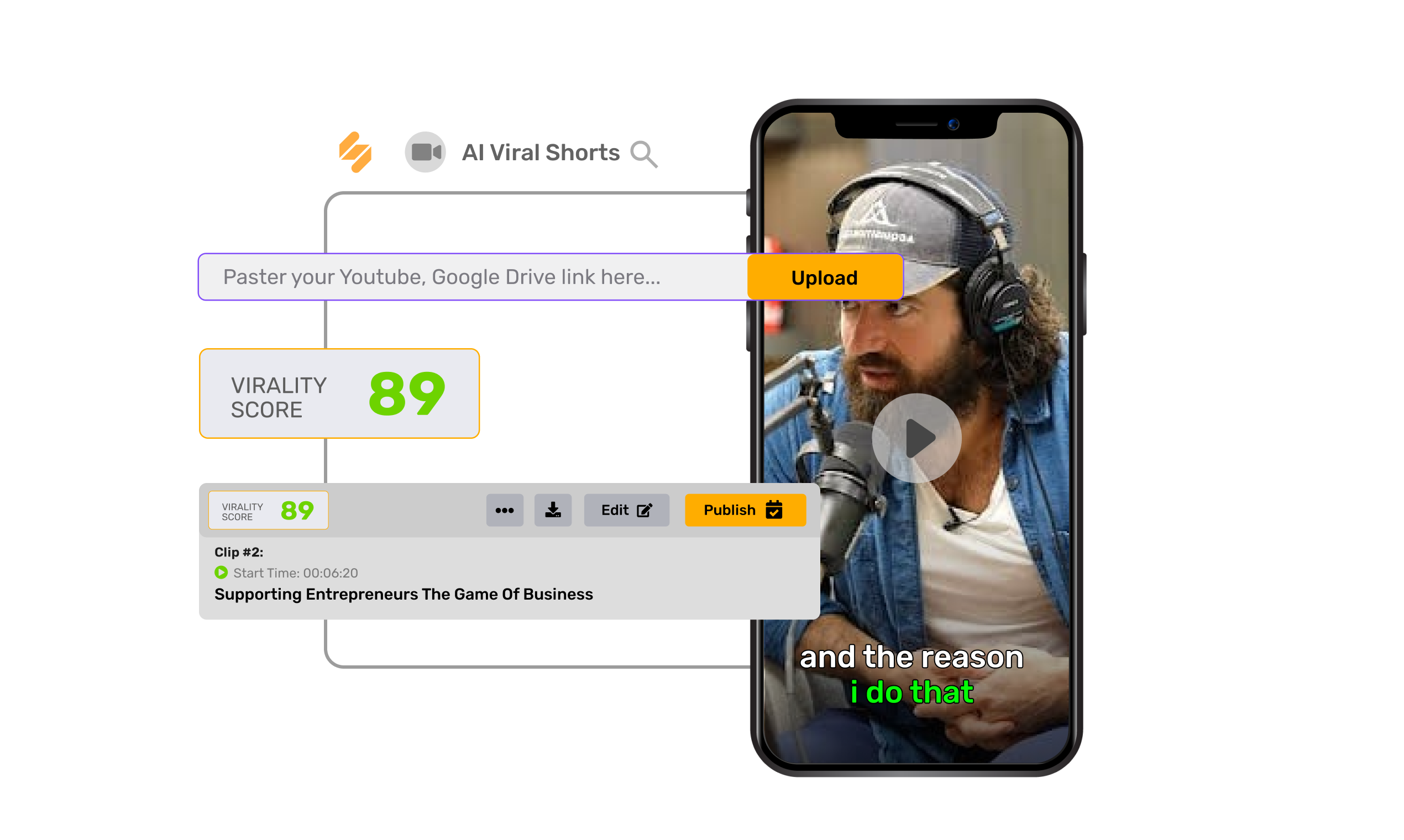 Virality score ready to publish